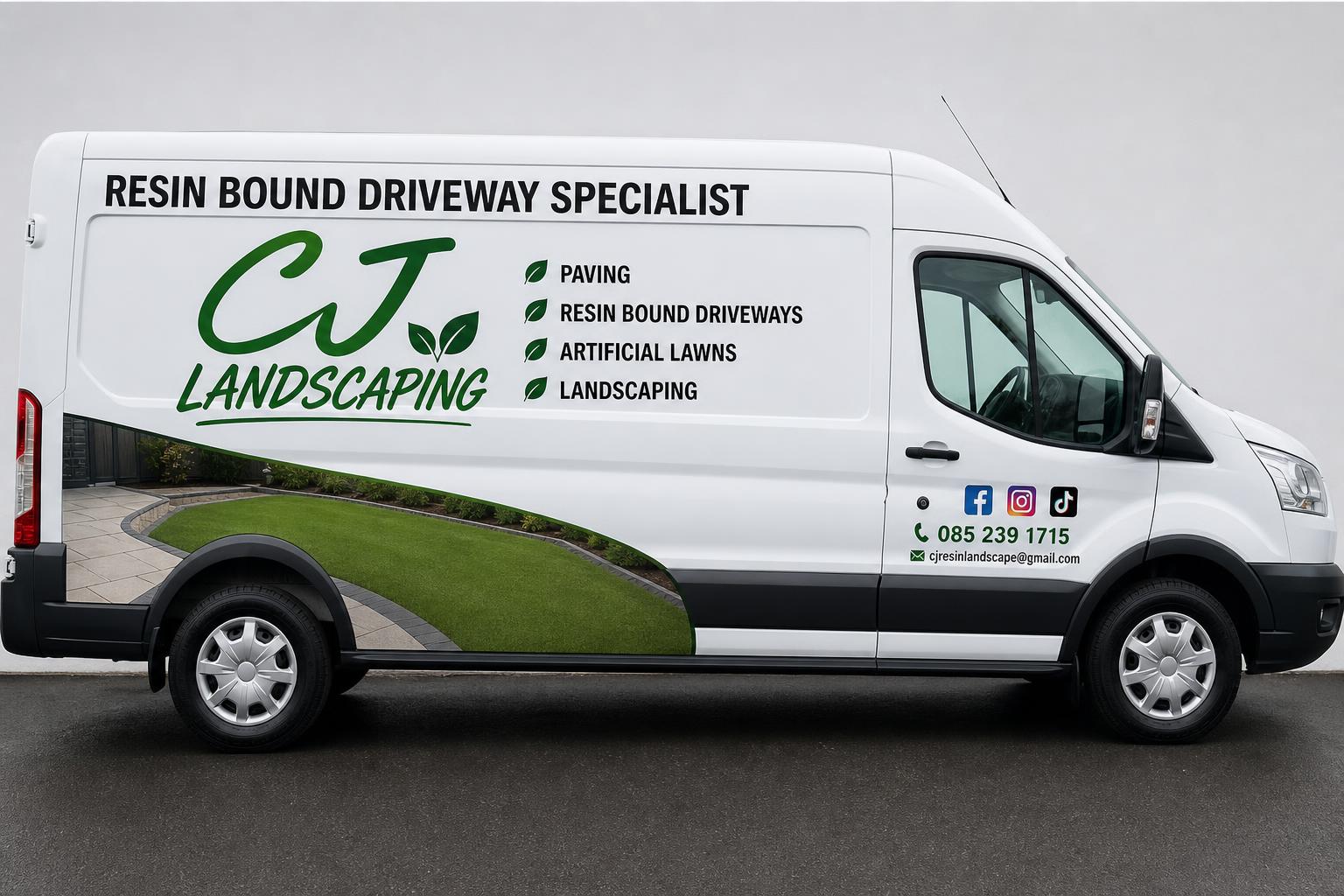 CJ Landscaping van — Resin Bound Driveway Specialist